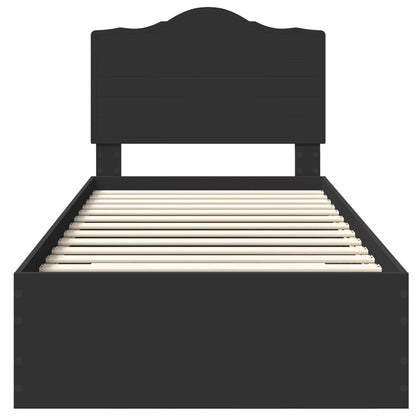 Struttura del letto Nero 100 x 200 cm Legno multistrato | homemem39