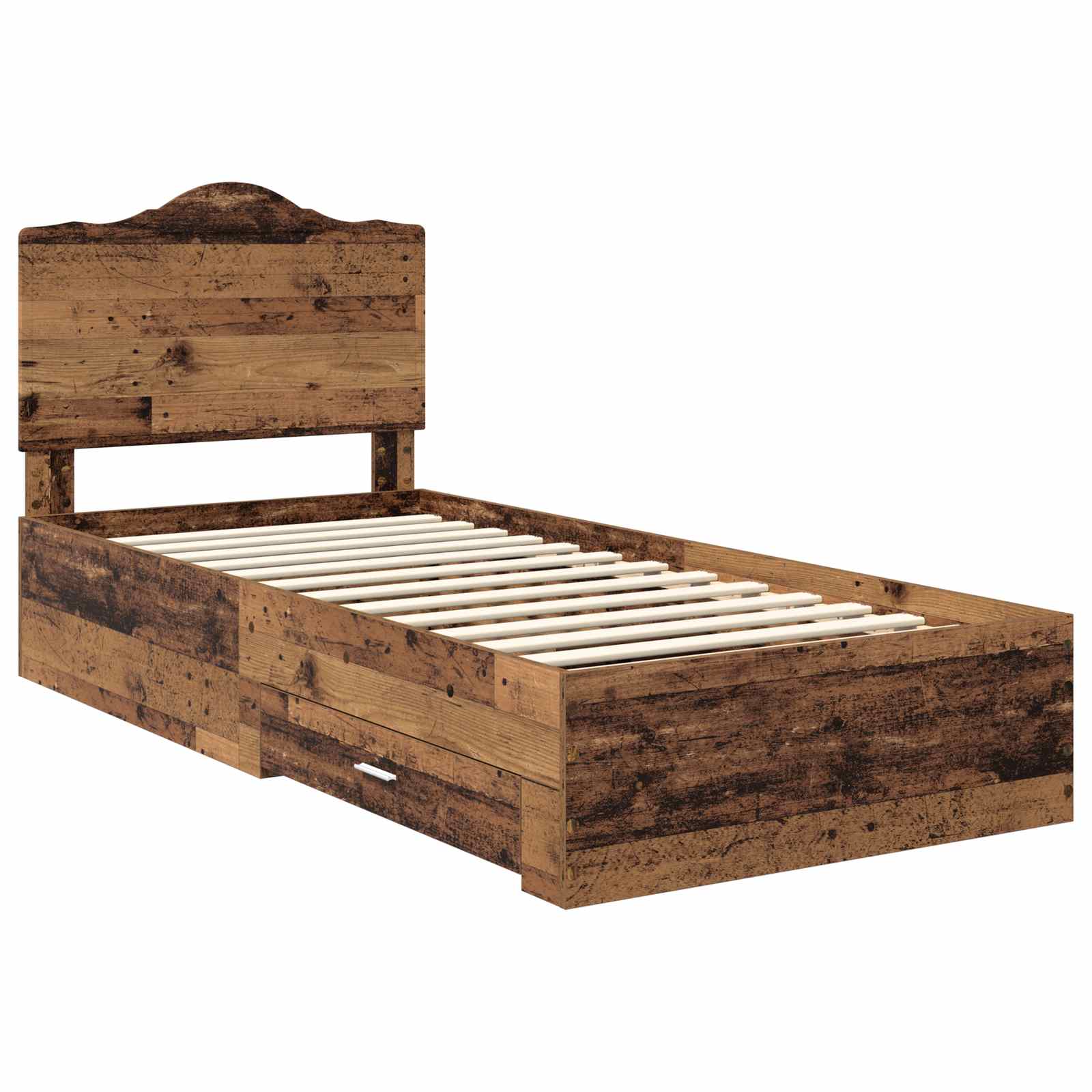 Struttura del letto con testiera Legno vecchio 100 x 200 cm | homemem39