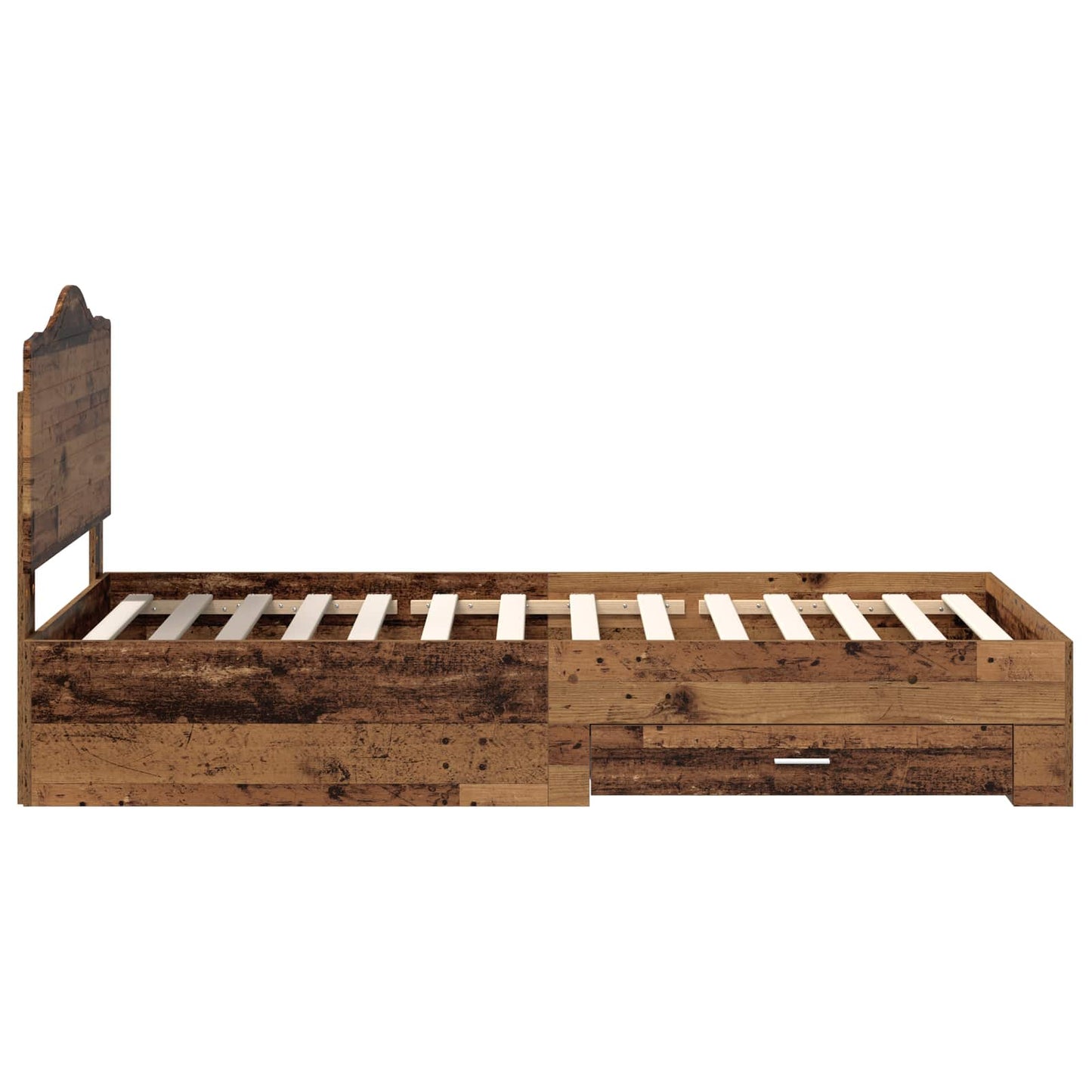 Struttura del letto con testiera Legno vecchio 100 x 200 cm | homemem39