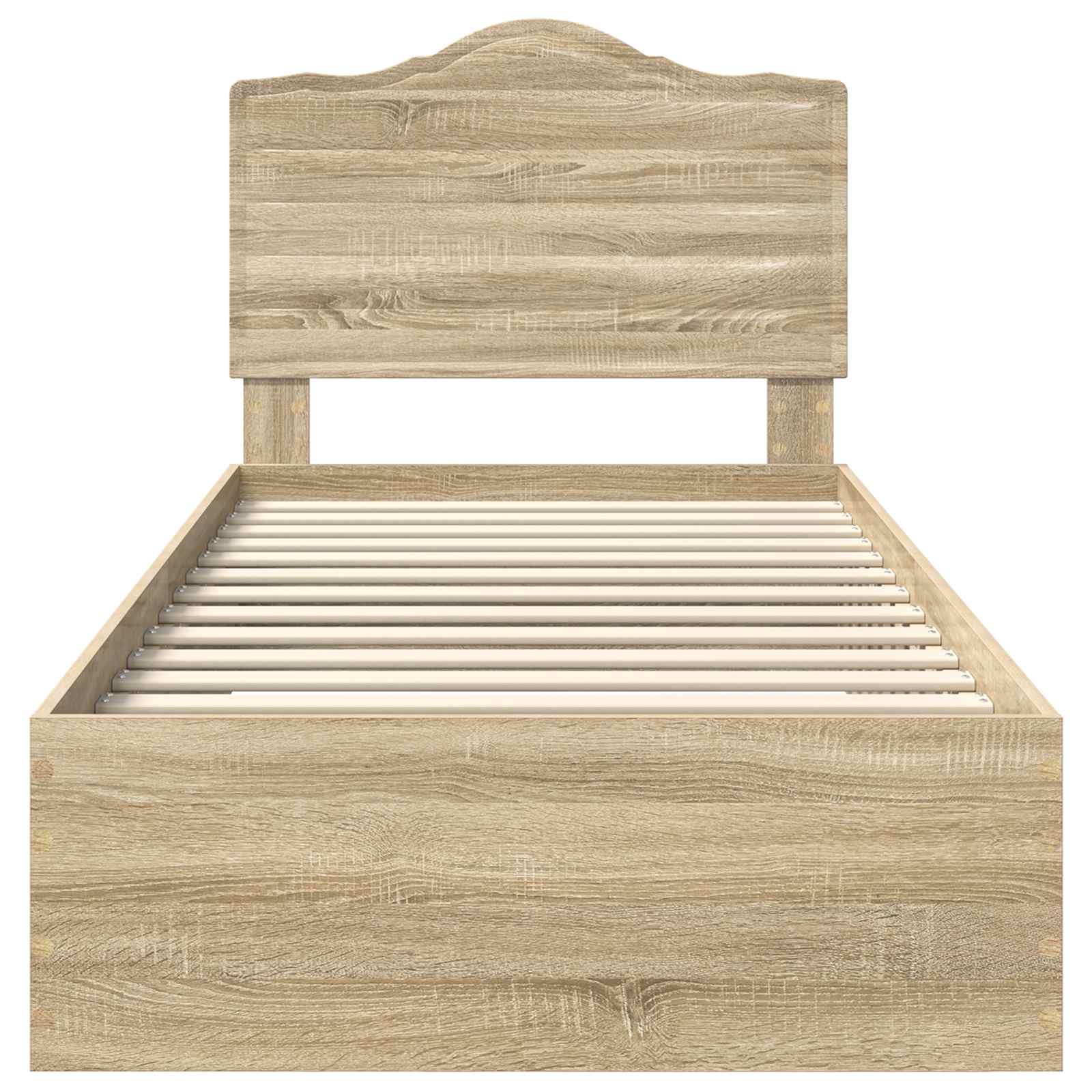 Struttura del letto Rovere Sonoma 90 x 200 cm Legno multistrato | homemem39