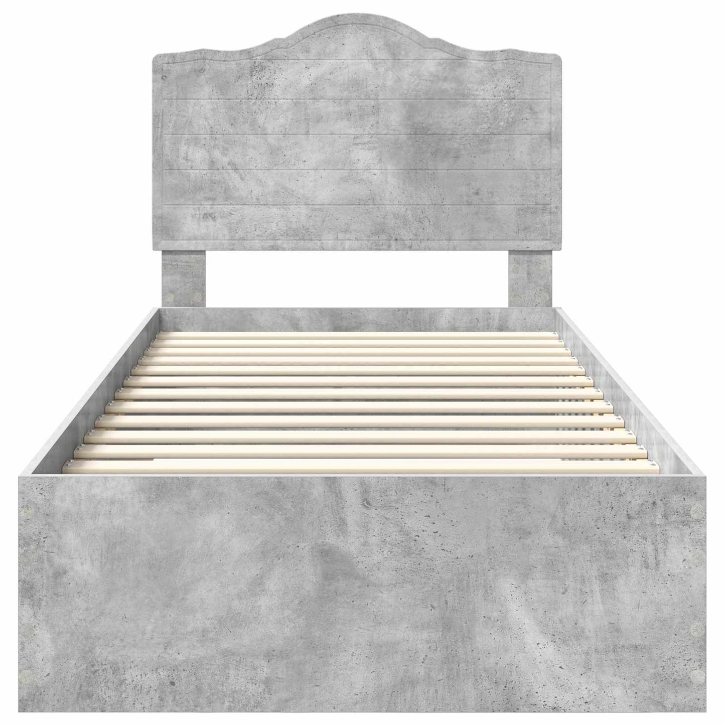 Struttura del letto con testiera Grigio cemento 90 x 200 cm | homemem39