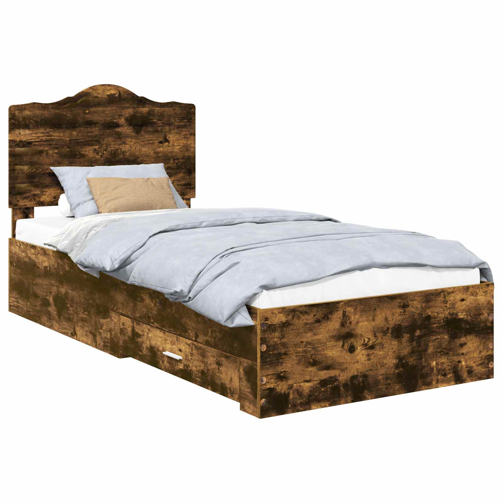 Struttura del letto Rovere fumé 90 x 200 cm Legno multistrato | homemem39