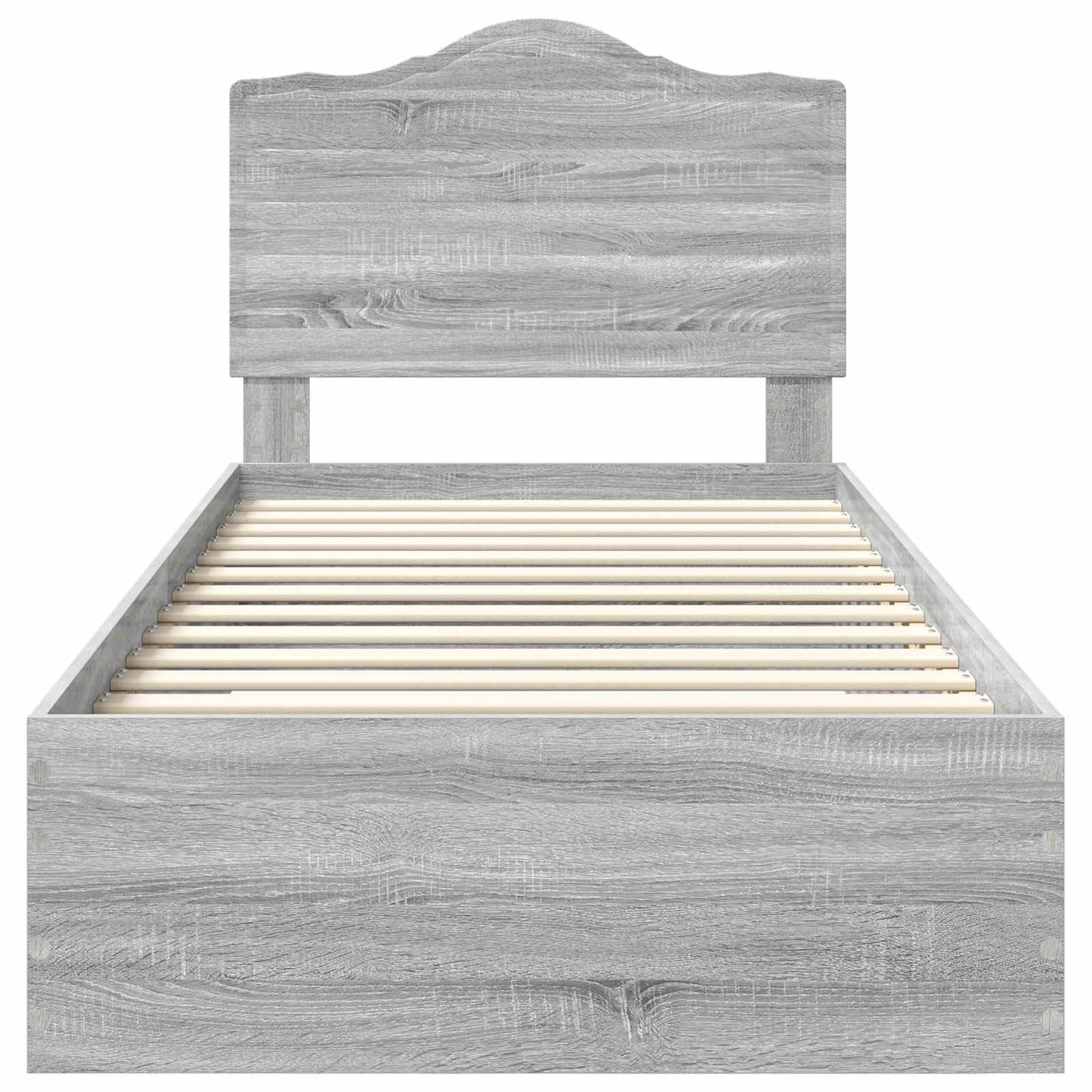 Struttura del letto Grigio Sonoma 90 x 200 cm Legno multistrato | homemem39