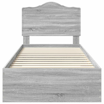 Struttura del letto Grigio Sonoma 90 x 200 cm Legno multistrato | homemem39