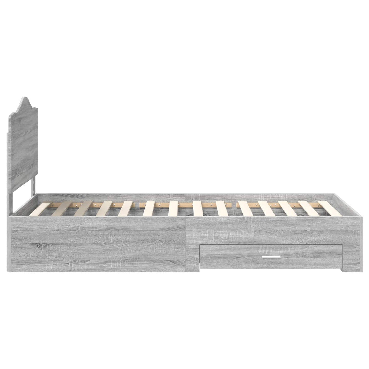 Struttura del letto Grigio Sonoma 90 x 200 cm Legno multistrato | homemem39