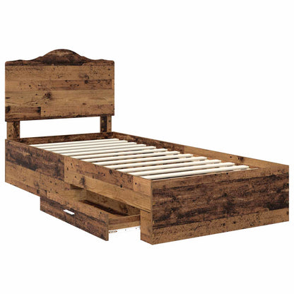 Struttura del letto Legno vecchio 90 x 200 cm Legno multistrato | homemem39