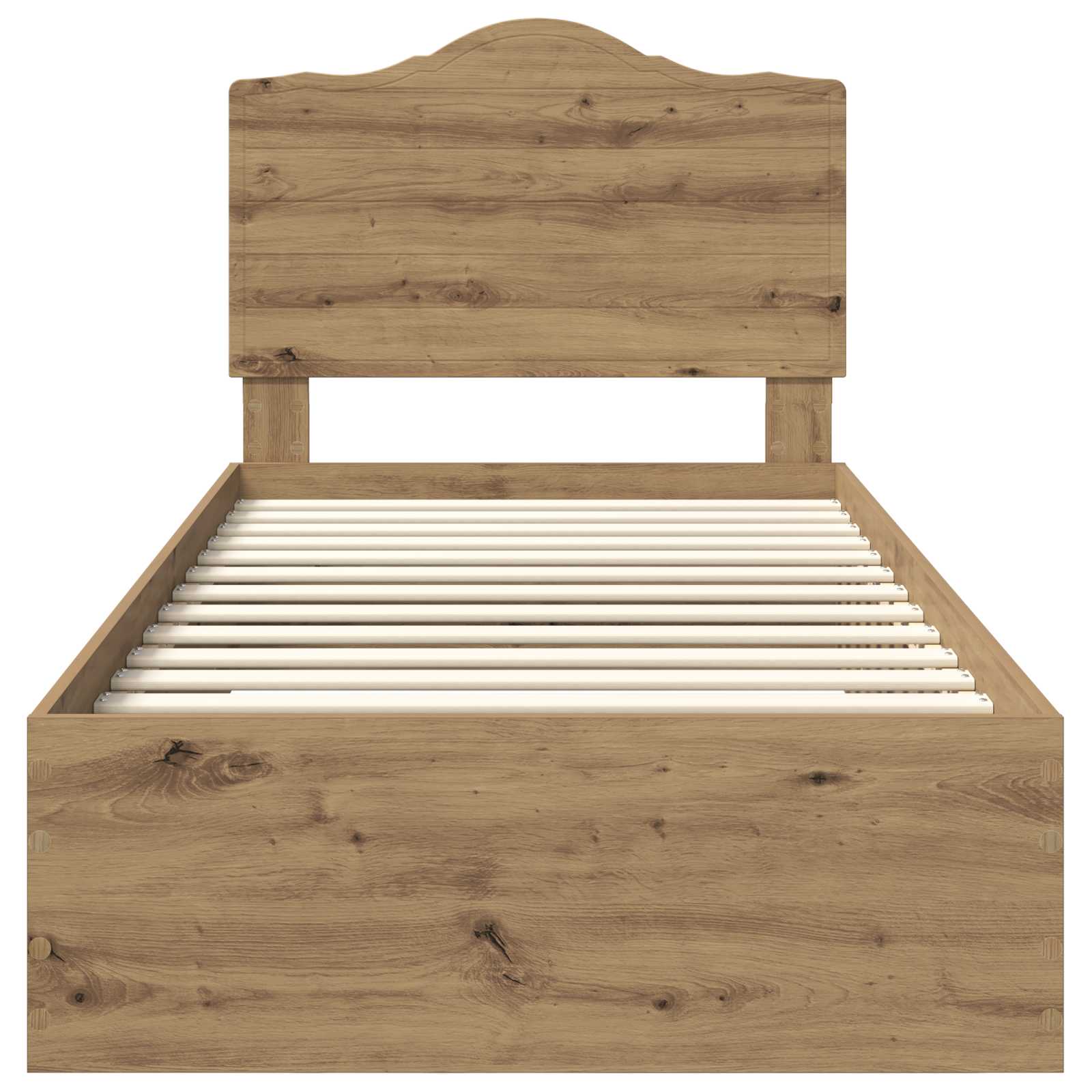 Struttura del letto con cassetto Rovere artigianale 90 x 200 cm | homemem39