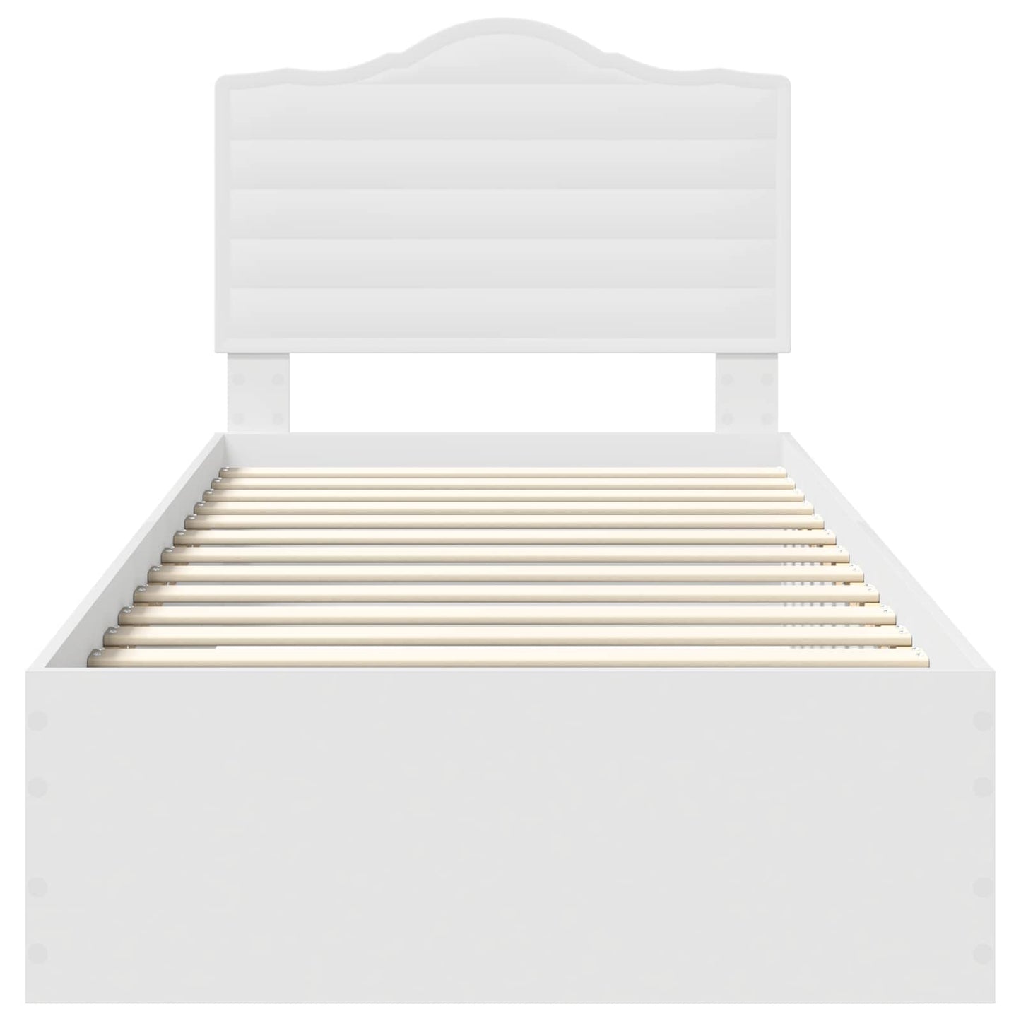 Struttura del letto Bianco 90 x 190 cm Legno multistrato | homemem39