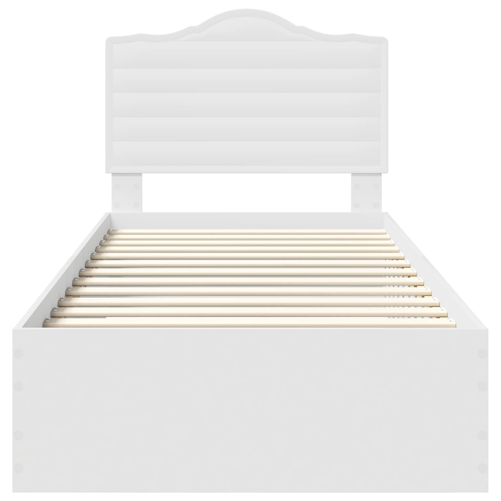 Struttura del letto Bianco 90 x 190 cm Legno multistrato | homemem39