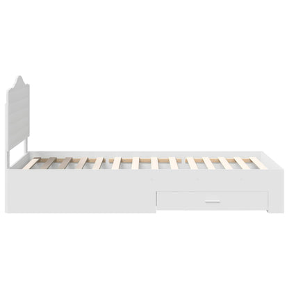 Struttura del letto Bianco 90 x 190 cm Legno multistrato | homemem39
