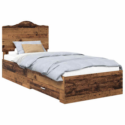 Struttura del letto Legno vecchio 90 x 190 cm Legno multistrato | homemem39