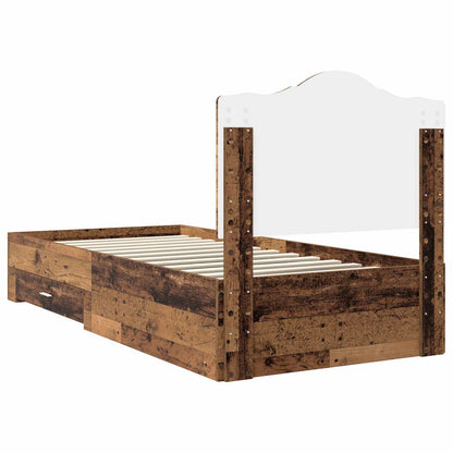 Struttura del letto Legno vecchio 90 x 190 cm Legno multistrato | homemem39