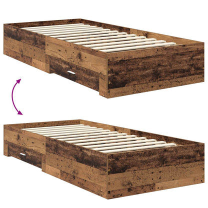 Struttura del letto Legno vecchio 90 x 190 cm Legno multistrato | homemem39