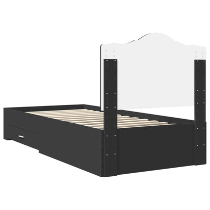 Struttura del letto Nero 70 x 190 cm Legno multistrato | homemem39