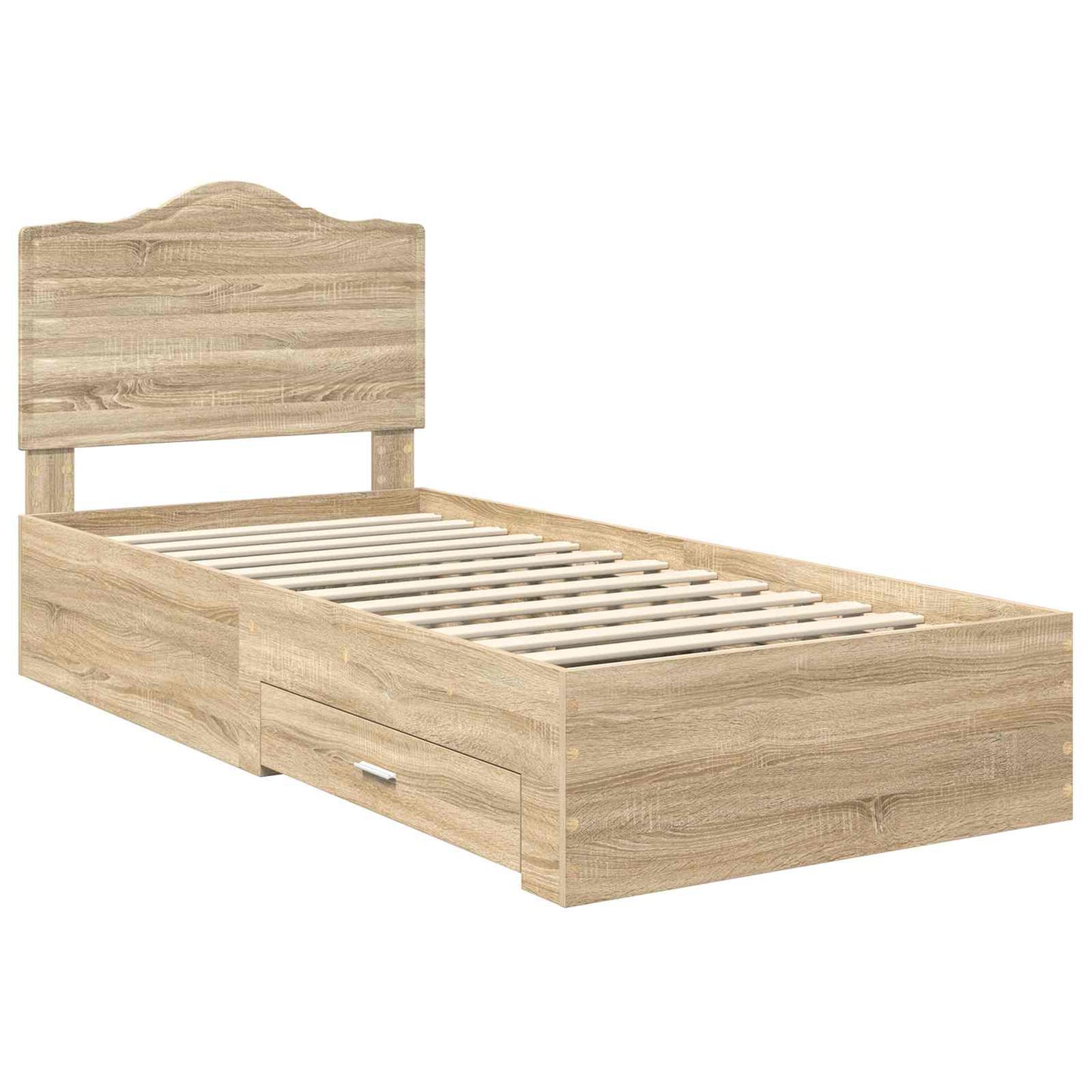 Struttura del letto Rovere Sonoma 70 x 190 cm Legno multistrato | homemem39