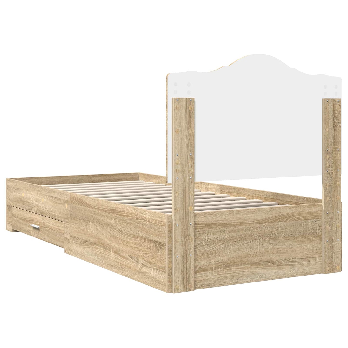 Struttura del letto Rovere Sonoma 70 x 190 cm Legno multistrato | homemem39