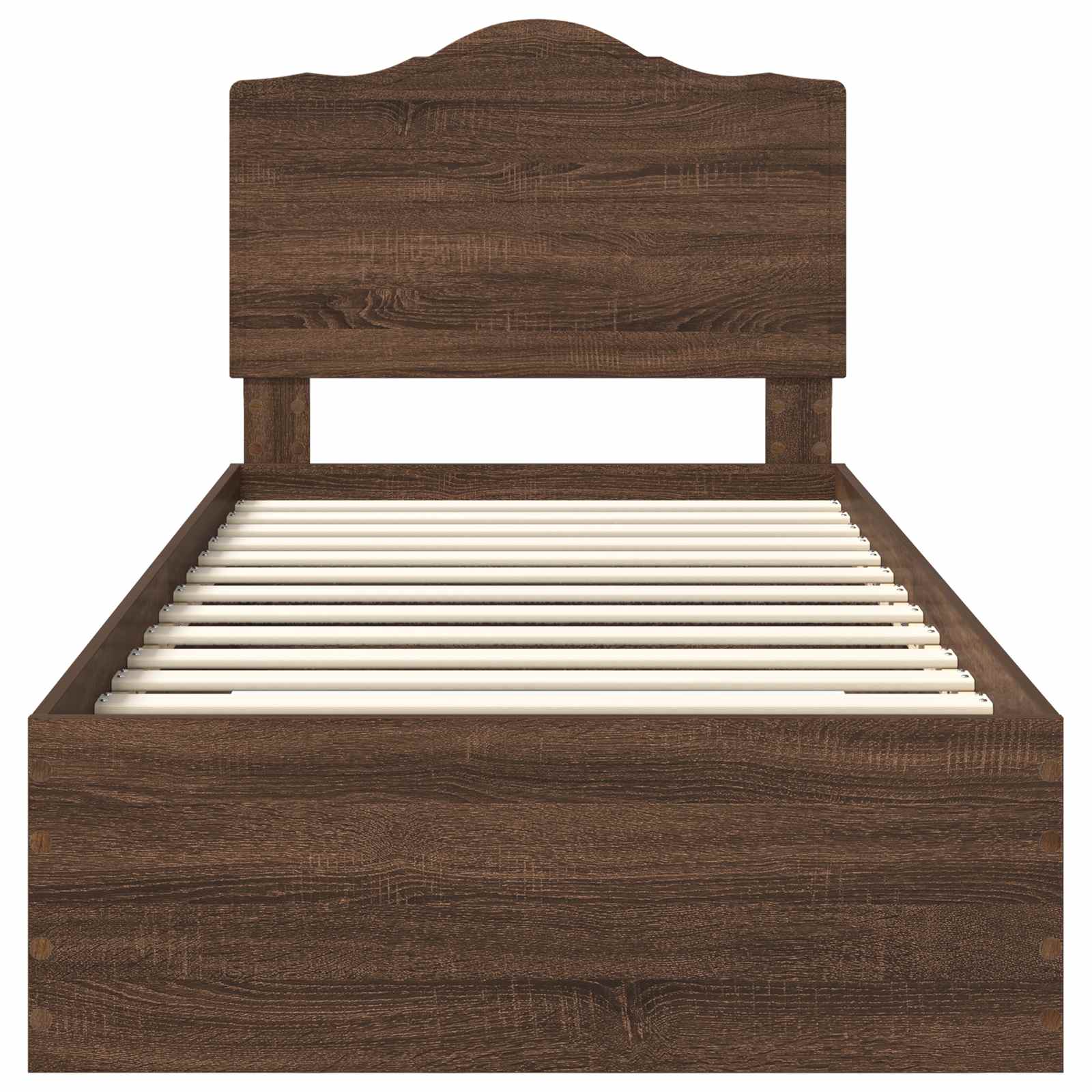 Struttura del letto con testiera Rovere Marrone 70 x 190 cm | homemem39