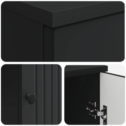 Scrivania Nero 142,5 x 50 x 75 cm Legno ingegnerizzato | homemem39