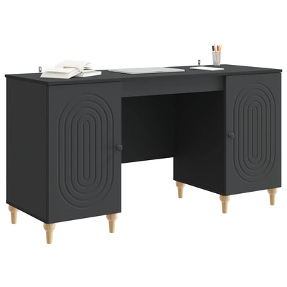 Scrivania Nero 142,5 x 50 x 75 cm Legno ingegnerizzato | homemem39