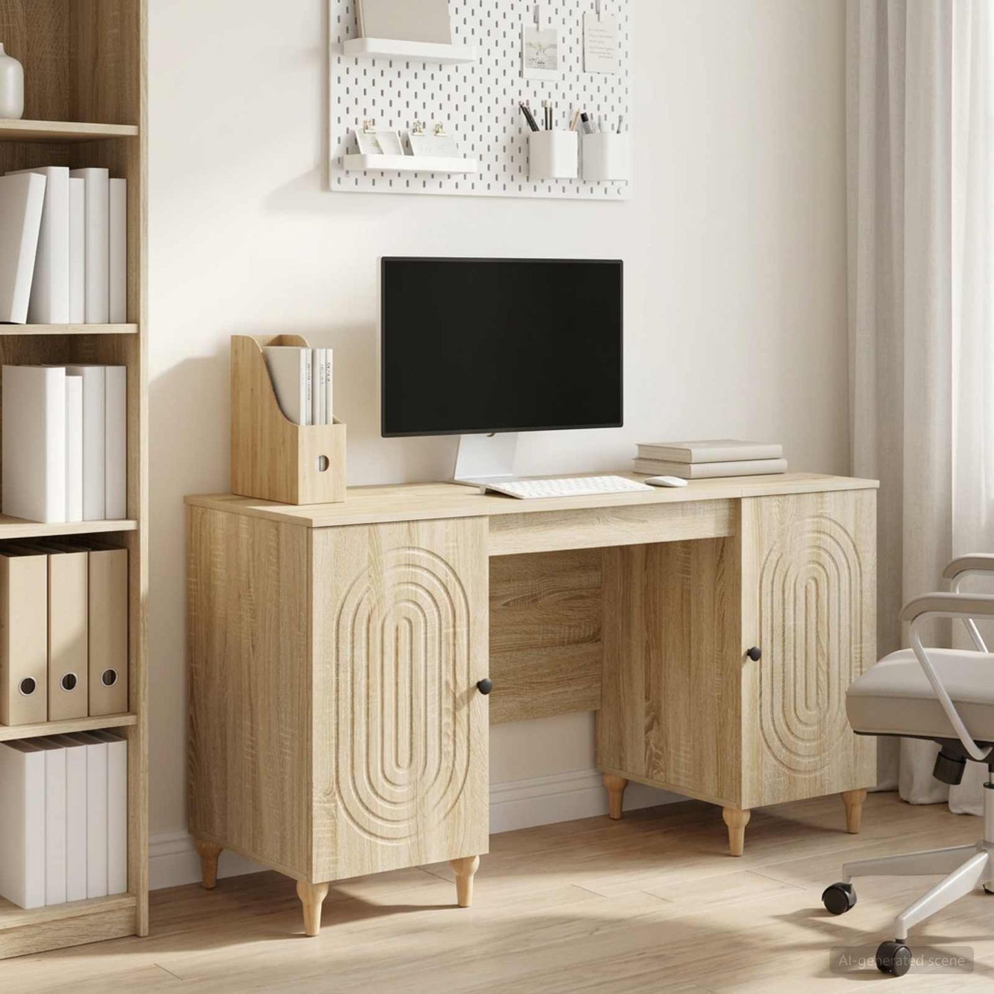 Scrivania Sonoma 142,5 x 50 x 75 cm Legno ingegnerizzato