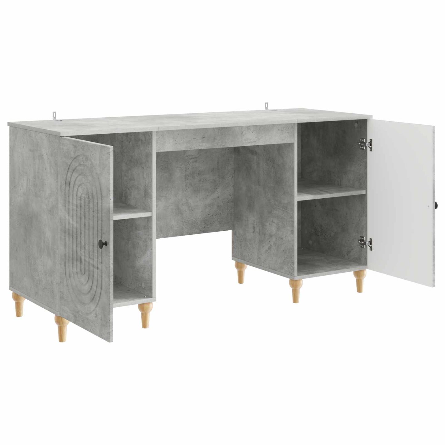 Scrivania con lo scaffale Grigio Cemento 142,5 x 50 x 75 cm | homemem39
