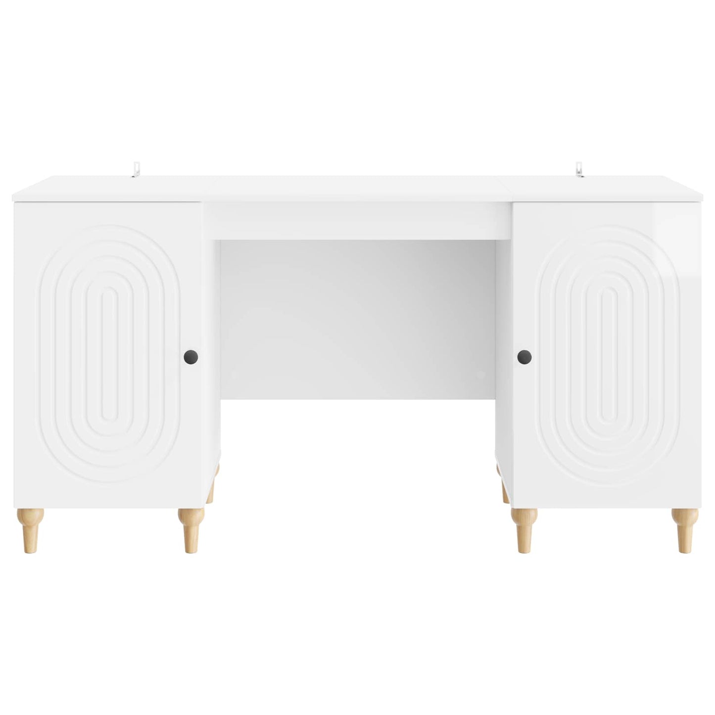 Scrivania Bianco Lucido 142,5 x 50 x 75 cm Legno ingegnerizzato | homemem39