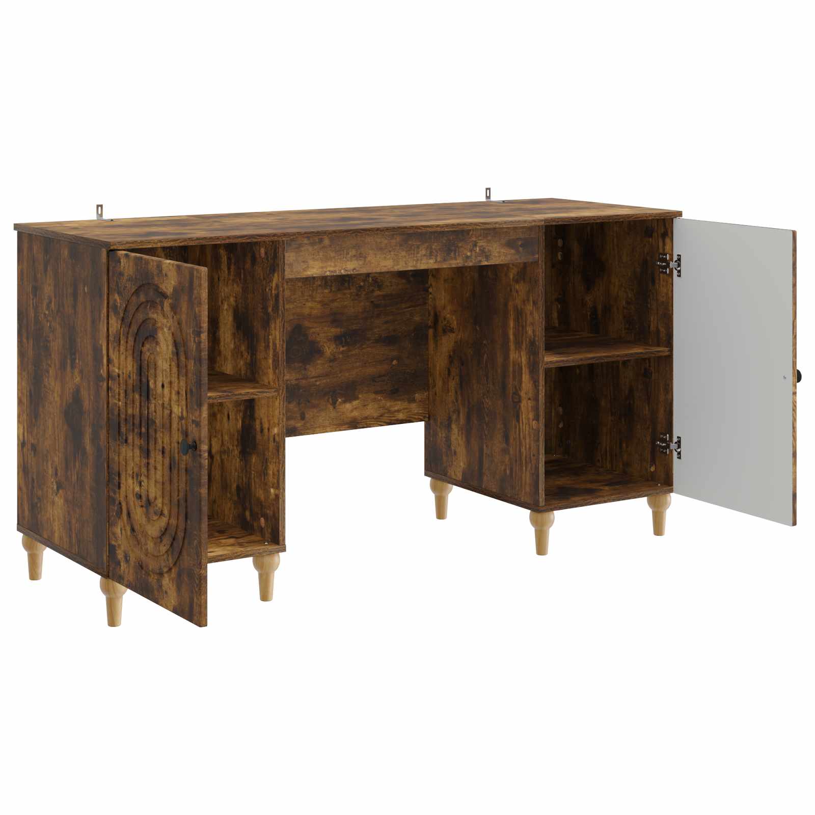 Scrivania Rovere Fumo 142,5 x 50 x 75 cm Legno ingegnerizzato | homemem39