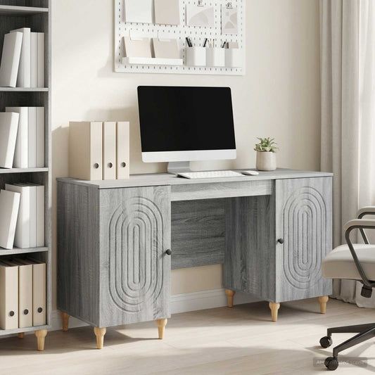 Scrivania Grigio Sonoma 142,5 x 50 x 75 cm Legno ingegnerizzato