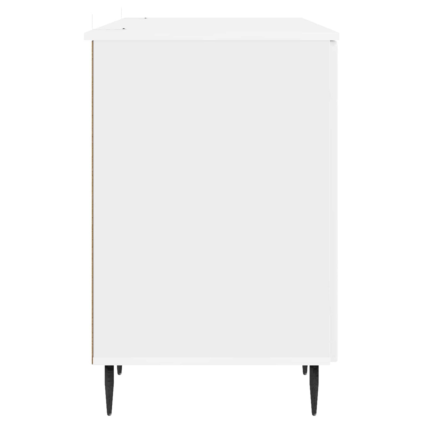 Scrivania Bianco Lucido 142,5 x 50 x 75 cm Legno ingegnerizzato