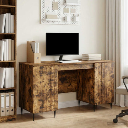 Scrivania Rovere Fumo 142,5 x 50 x 75 cm Legno ingegnerizzato - homemem39