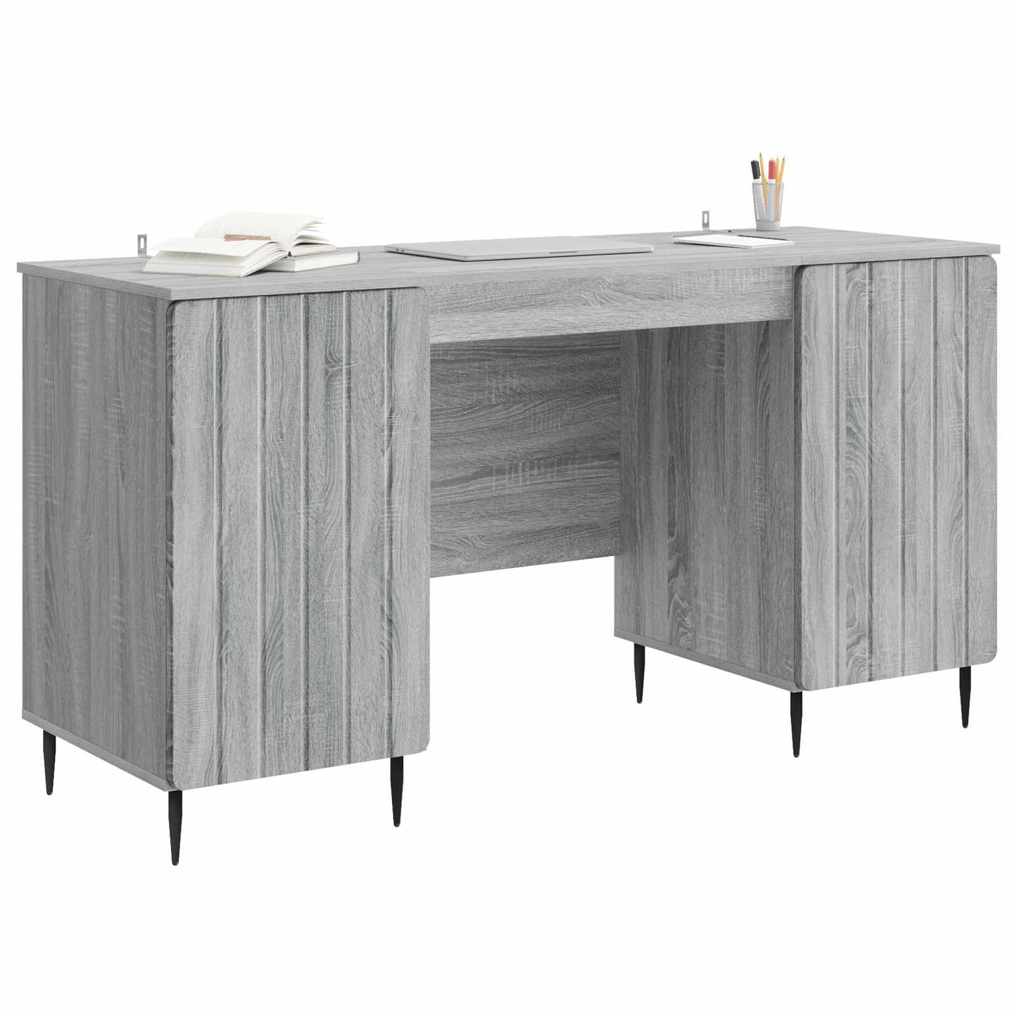 Scrivania Grigio Sonoma 142,5 x 50 x 75 cm Legno ingegnerizzato | homemem39