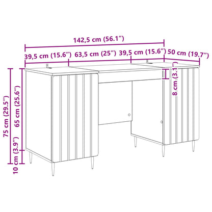 Scrivania Rovere Artigianale Legno ingegnerizzato - homemem39