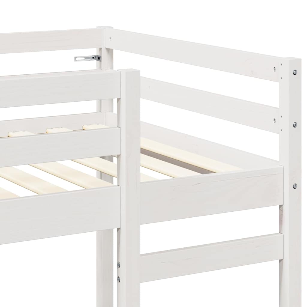 Struttura per letto soppalco Bianco 90 x 190 cm Pino massello | homemem39