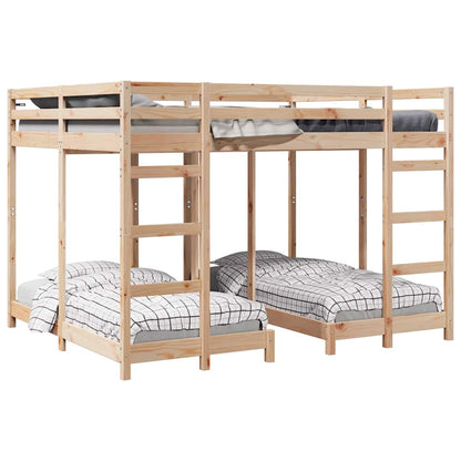 Struttura letto a castello triplo Marrone 160 x 200 cm | homemem39