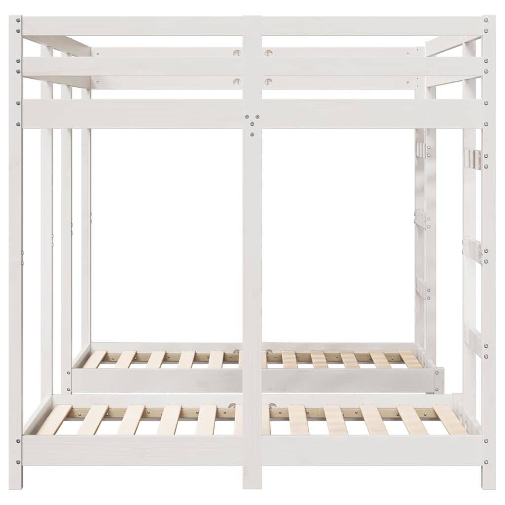 Struttura letto a castello triplo Bianco 140 x 200 cm | homemem39