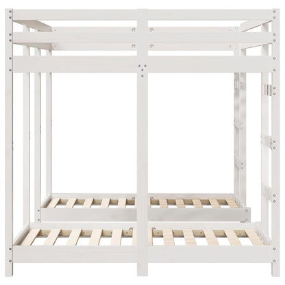Struttura letto a castello triplo Bianco 140 x 200 cm | homemem39