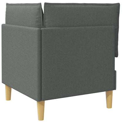 Divano ad Angolo con Storage Grigio Scuro Tessuto | homemem39