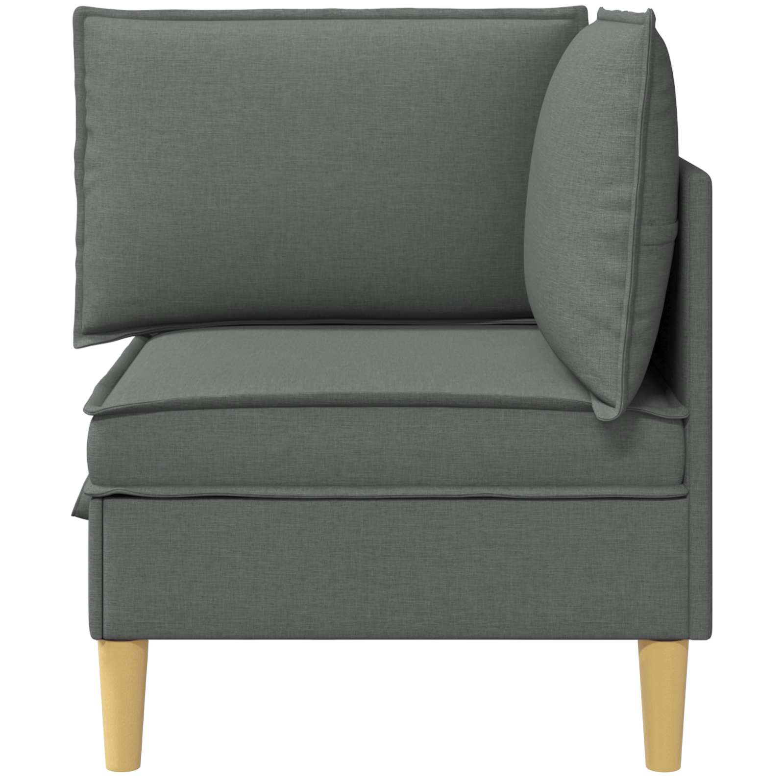 Divano ad Angolo con Storage Grigio Scuro Tessuto | homemem39