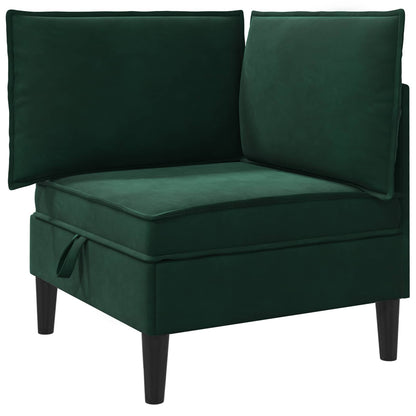 Divano con Stoccaggio Verde Scuro Velluto | homemem39