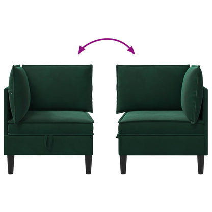 Divano con Stoccaggio Verde Scuro Velluto | homemem39