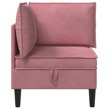 Divano con Stoccaggio Rosa Velluto | homemem39