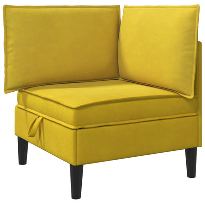 Divano con Stoccaggio Giallo Velluto