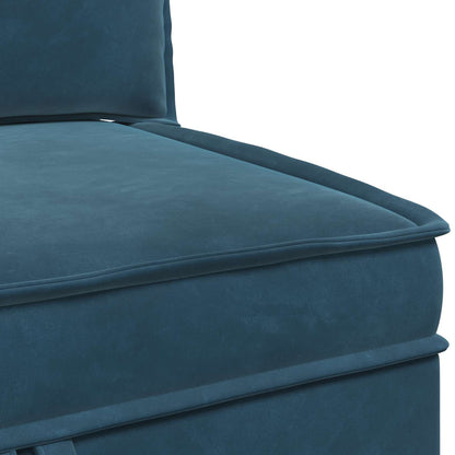 Divano con Stoccaggio Blu Velluto | homemem39
