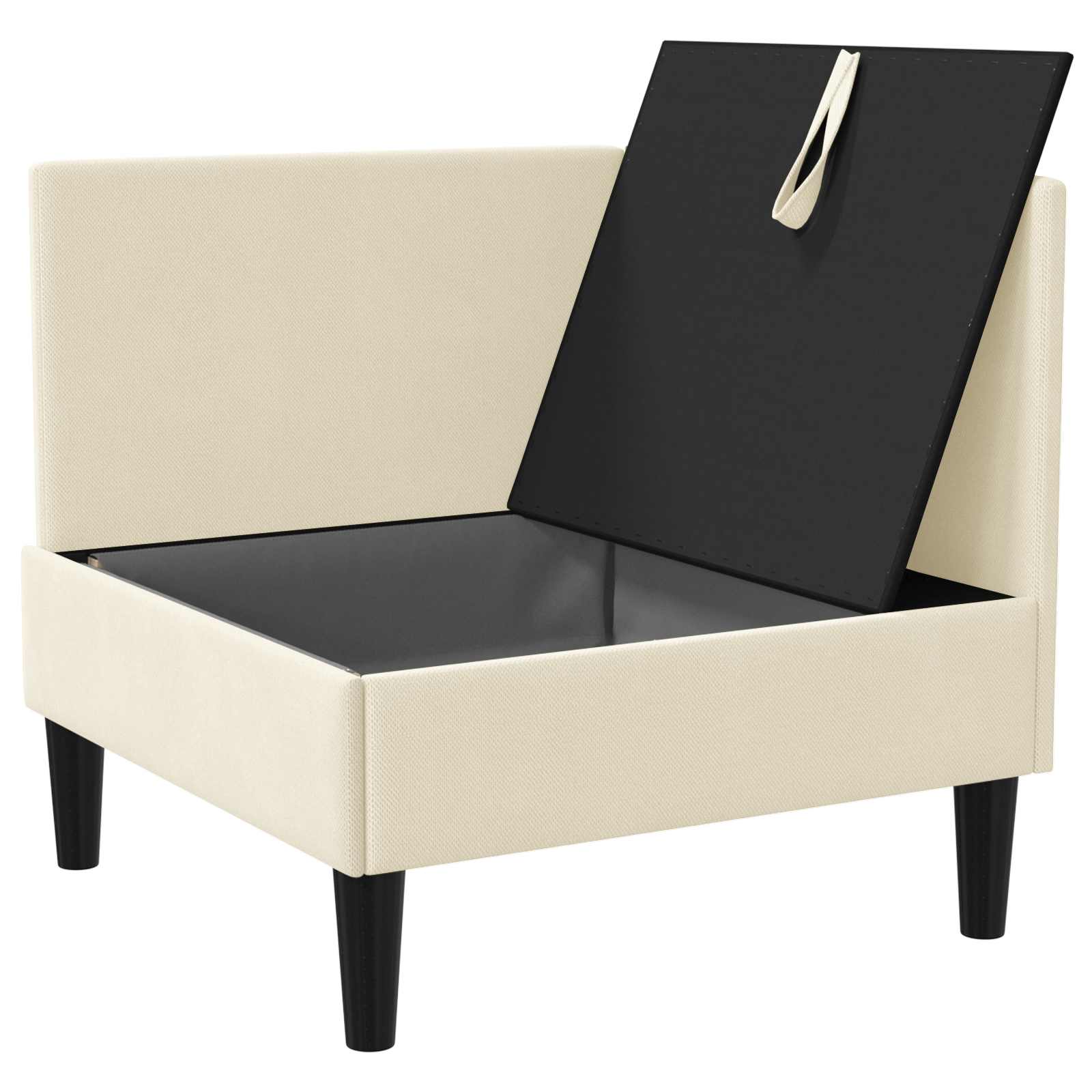 Divano Angolare con Storage Crema Velluto | homemem39