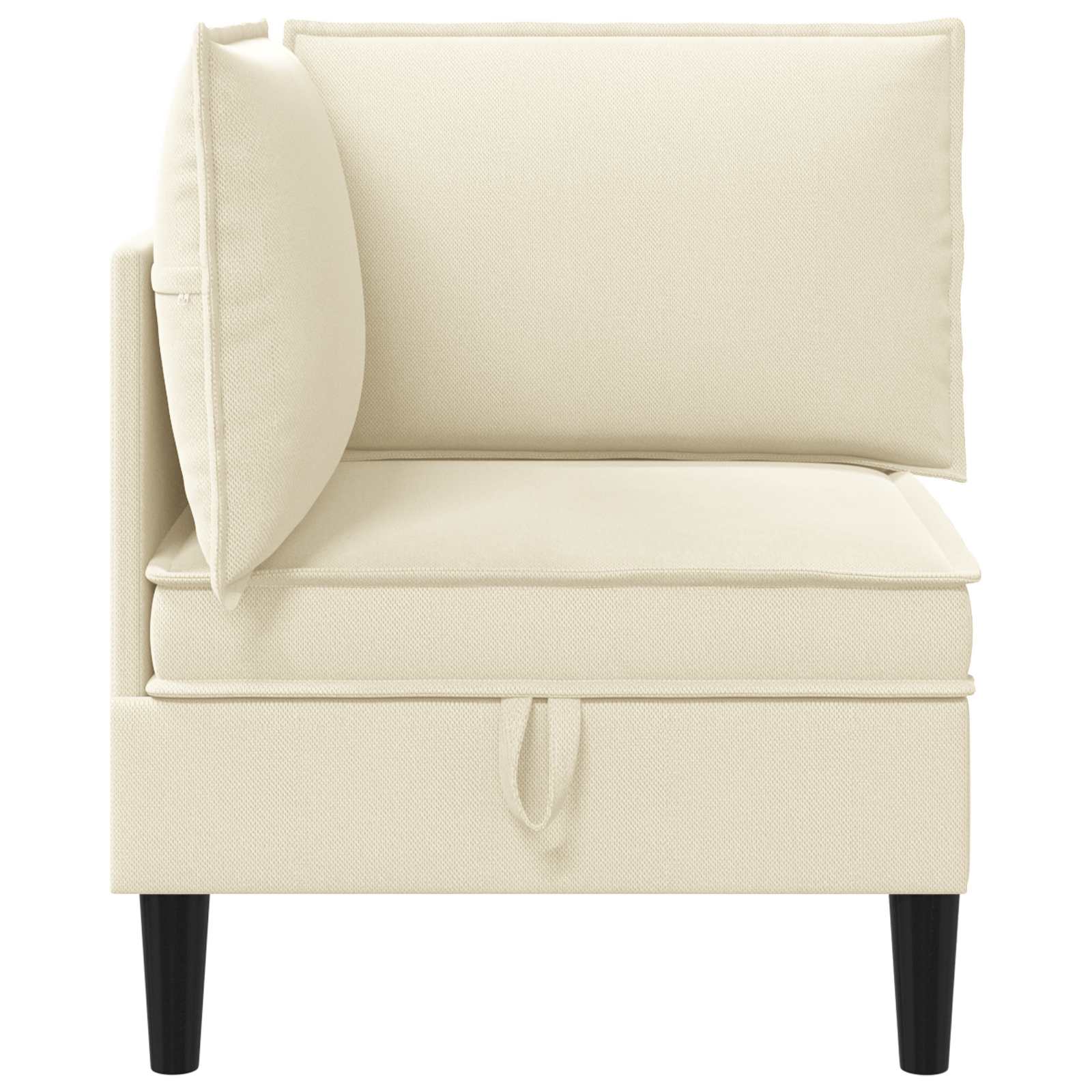 Divano Angolare con Storage Crema Velluto | homemem39