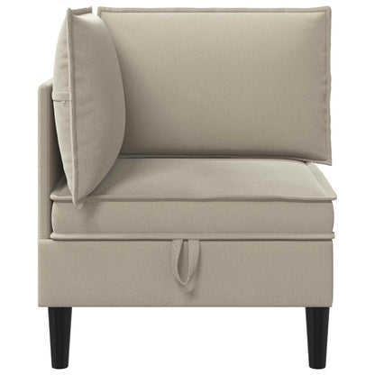 Divano Angolare con Storage Sabbia Velluto | homemem39