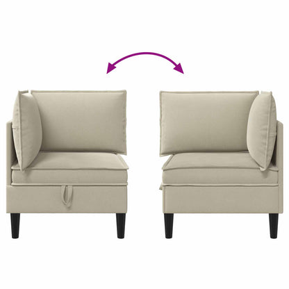 Divano Angolare con Storage Sabbia Velluto | homemem39