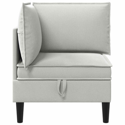 Divano Angolare con Storage Grigio chiaro Velluto