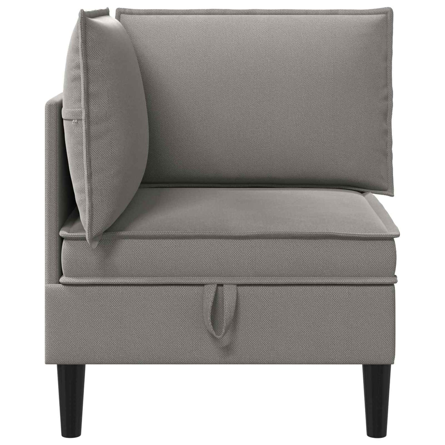 Divano Angolare con Storage Grigio scuro Velluto