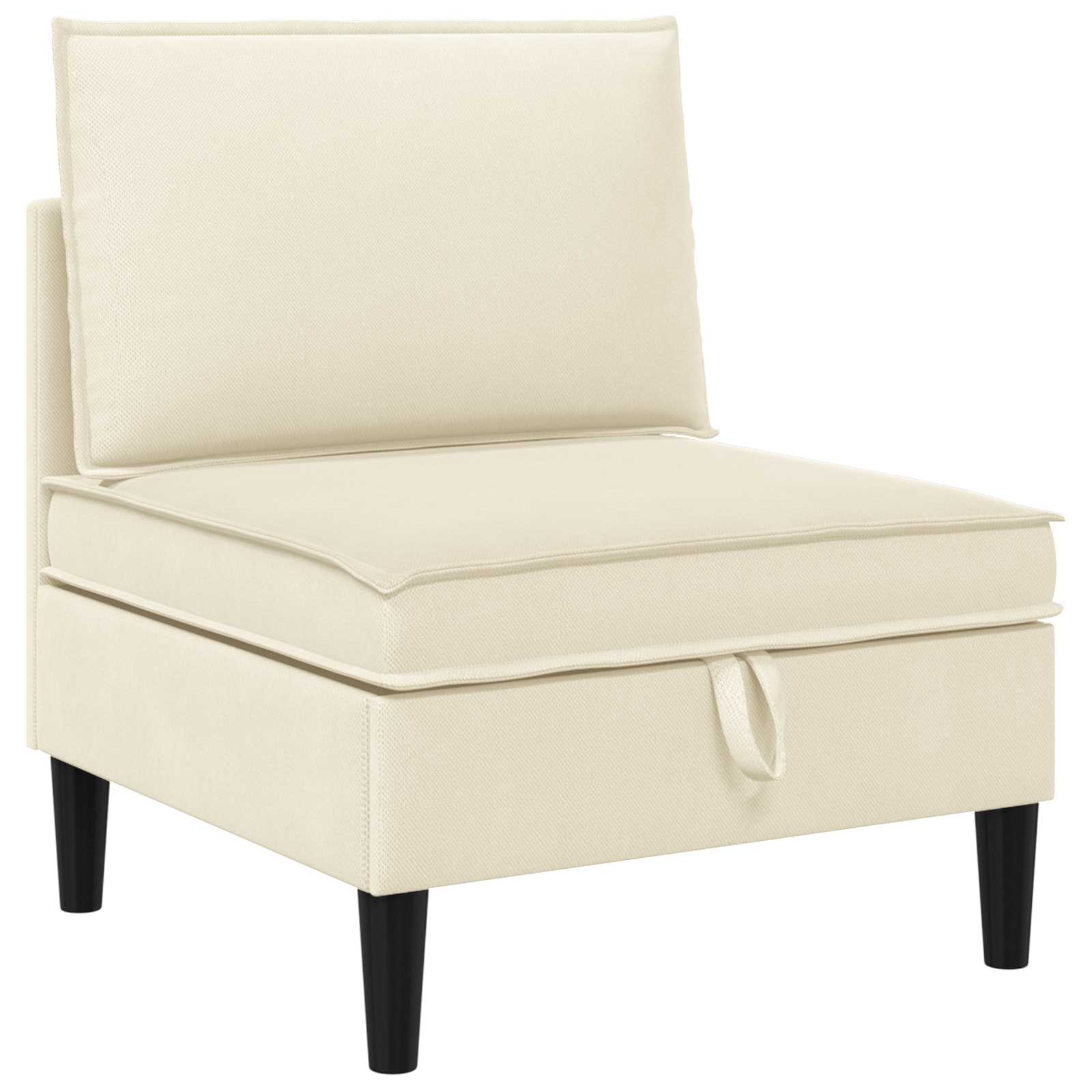 Divano Medio con Storage Crema Velluto | homemem39